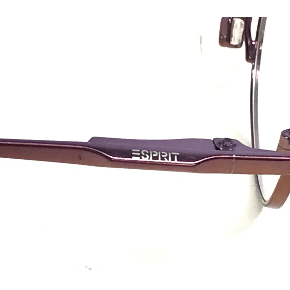 Espirit Petite Eyeglasses Frames 9190 031 Polished Purple Wire Rim 47-18-135